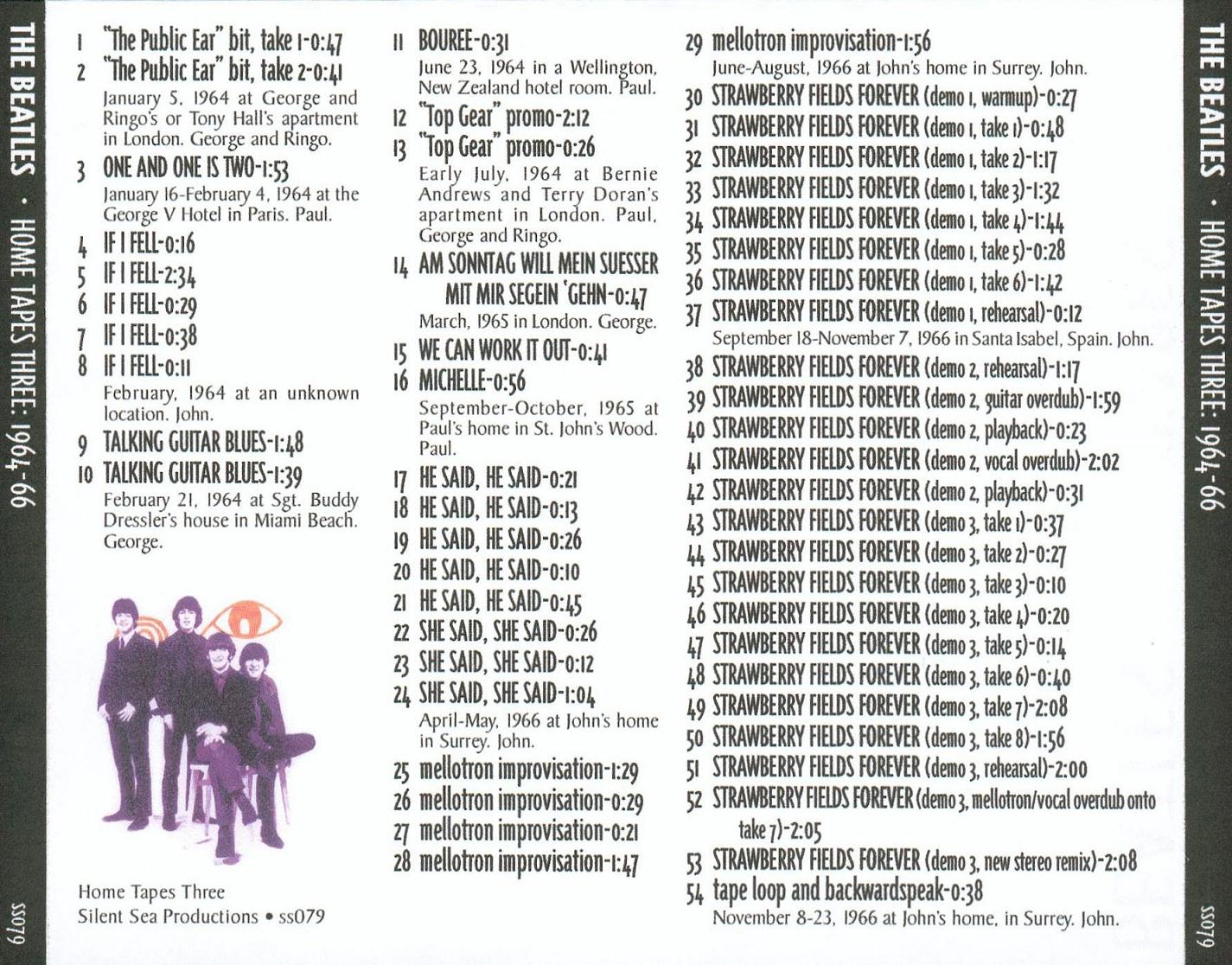 Complete Home Recordings 1964-66back